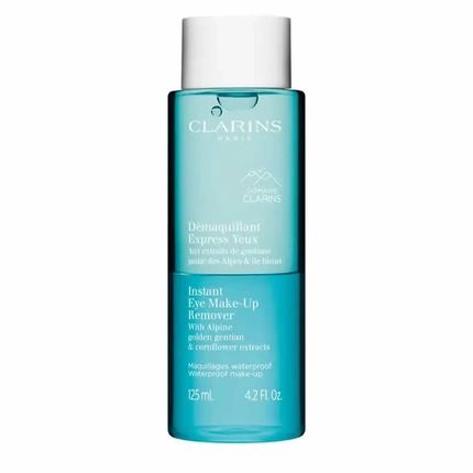 Clarins Instant Eye Makeup Remover 125Ml Twophase Eye Makeup Remover With Alpine Golden Gentian & Cornflower Extracts - Image 3