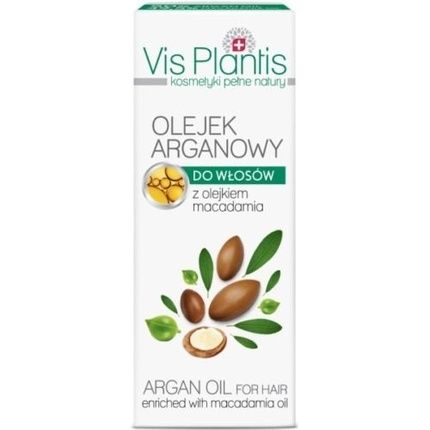 Vis Plantis Hair Oil Argan And Macadamia Oil Without Parabens 30Ml
