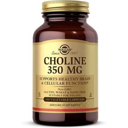 Solgar Choline 350Mg Healthy Liver Function Supports Fat Metabolism 100 Vegetable Capsules - Image 4