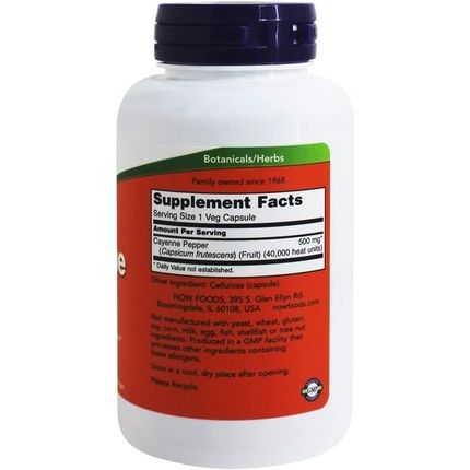 Now Foods Cayenne 500Mg 100 Capsules - Image 3