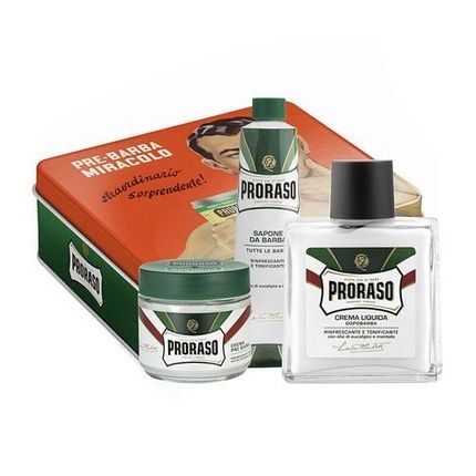 Proraso Classic Gift Set For Shaving Green Shaving Set With 4 Pieces