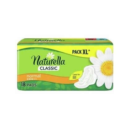 Naturella Classic Camomile Normal Sanitary Pads With Wings 18 Pieces