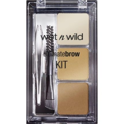 Wet N Wild Ultimate Brow Kit For Brow Shape, Definition And Fullness - Vegan Product Soft Brown