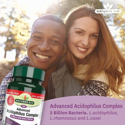 Natures Aid Acidophilus Complex, 5 Billion Bacteria, 90 Capsules Lactobacillus