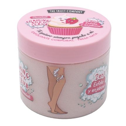The Fruit Company Strawberry And Nata Exfoliating 400Ml - 2-In-1 Exfoliating And Soap