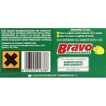 Bravo Dishwasher And Hard Floor Cleaner Degreaser Lemon - Pack Of 7 Sponges - Image 3