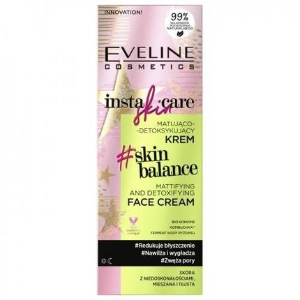 Eveline Insta Skin Care Skin Balance Mattifying And Detoxifying Face Cream - 50Ml