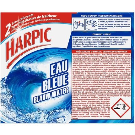 Harpic Set Of 3 Blue Water Toilet Blocks - 2 Anti-Scale Blocks
