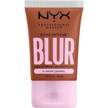 Nyx Professional Makeup Blurring Tint Foundation Medium Coverage Matte Finish With Niacinamide Matcha And Glycerin 30Ml Shade Warm Caramel 16