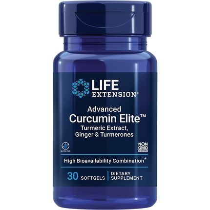 Life Extension Advanced Curcumin Elite Turmeric Extract With Ginger And Turmerones 30 Softgels 75G