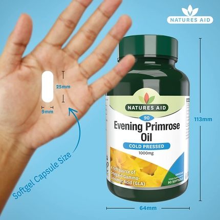 Natures Aid Evening Primrose Oil 1000Mg 90 Capsules - Image 3