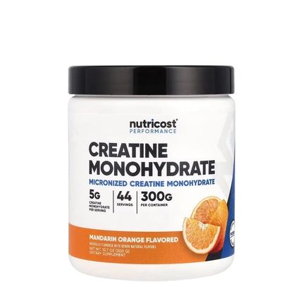Nutricost Creatine Monohydrate Powder 300G Mandarin Orange Flavor