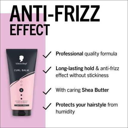 Schwarzkopf Curl Balm 150Ml Hair Styling Balm For Curly Hair - Defined & Bouncy - Image 3