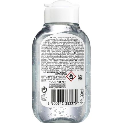 Garnier Pureactive Skin Clear Cleansing Hand Gel With Antibacterial Alcohol And Vegetable Glycerine 100Ml