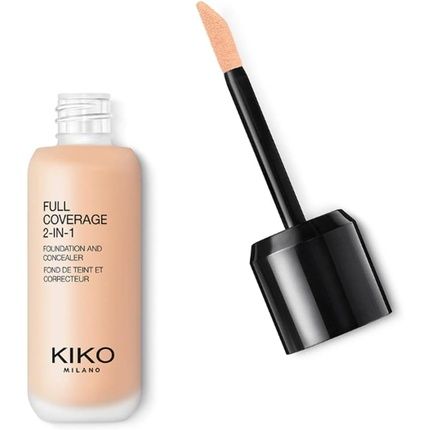 Kiko Milano Full Coverage 2-In-1 Foundation & Concealer 01