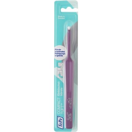 Tepe Compact Tuft Toothbrush With Round Brush Head For Thorough Oral Cleaning - Assorted Colors