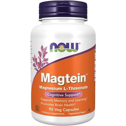 Now Magtein Patented Magnesium Cognitive Support 90 Veg Capsules