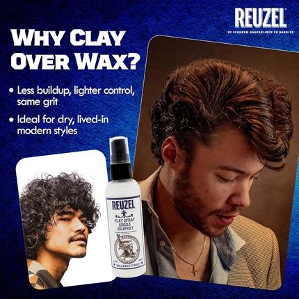Reuzel Clay Hairspray For Men Texturizing & Volumizing Spray Matte Finish