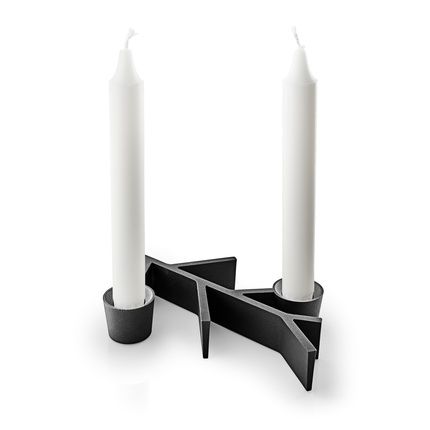 Eva Solo Twig Candlestick In Black 18 Cm