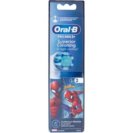 Oral-B Replacement Toothbrush Heads For Marvel Spider-Man Electric Toothbrush - Pack Of 2
