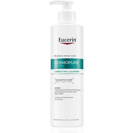 Eucerin Dermopure Clinical Correcting Cleanser 400Ml Noncomedogenic Face Wash