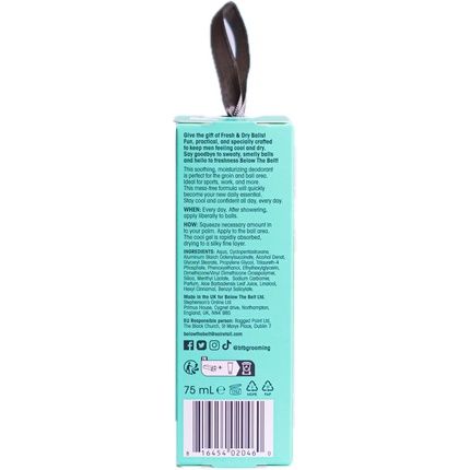 Below The Belt Grooming Fresh & Dry Balls Intimate Deodorant Fresh Bauble 75Ml - Image 3