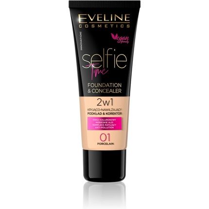 Eveline Cosmetics Selfie Time Moisturising Foundation & Concealer No. 01