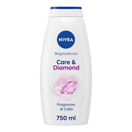 Nivea Care & Diamond Shower Gel 750Ml - Enriched With Vitamins C, E, And Nourishing Oils With Floral Scent Of Calla