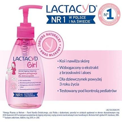 Lactacyd Girl Intimate Hygiene Gel Gentle Care For Girls 200Ml Pump
