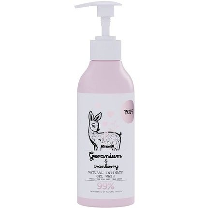 Yope Natural Intimate Gel Wash Geranium And Cranberry