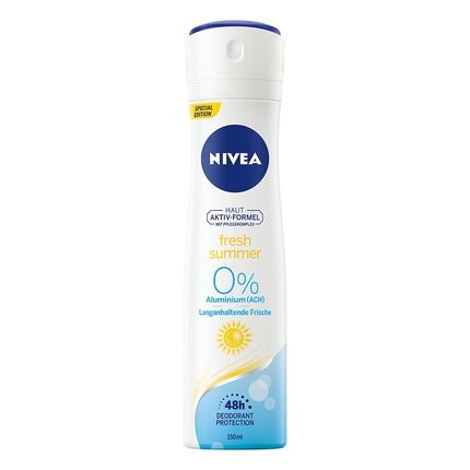 Nivea Fresh Summer Deo Spray 150Ml Aluminum-Free With Refreshing Formula And 48H Protection