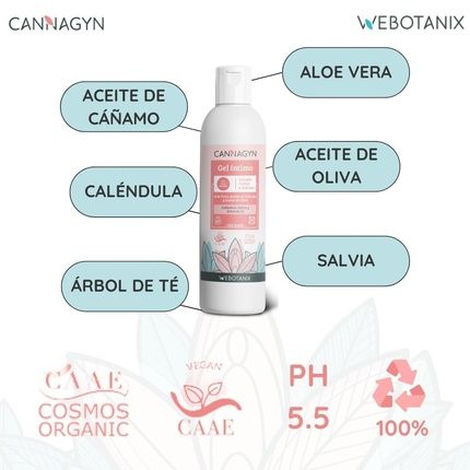 Webotanix Intimate Gel 250Ml Cannagyn Soothing And Moisturizing - Image 3