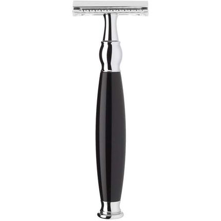Muhle Sophist Black 4-Piece Silvertip Badger/Safety Razor Shaving Set - No Blades Included