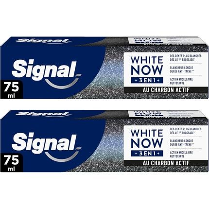 Signal White Now 3 In 1 Toothpaste With Activated Charcoal Whitening