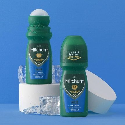 Mitchum Men 48Hr Protection Roll-On Deodorant & Antiperspirant Ice Fresh Dermatologist Tested 100Ml - Image 3