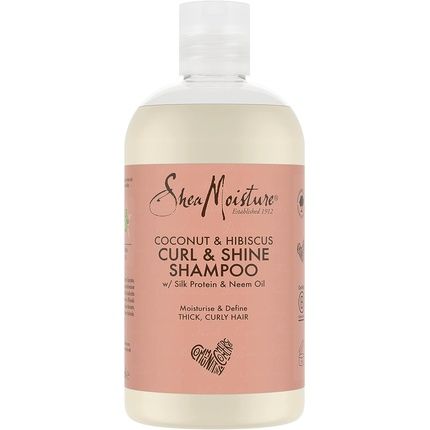 Sheamoisture Coconut & Hibiscus Curl & Shine Shampoo For Thick, Curly Hair 384Ml