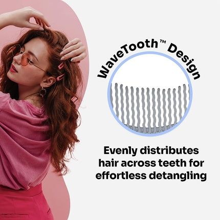 Wetbrush Go Green Treatment Comb Wide Tooth Wave Tooth Design Detangles Pain Free Plant Based Charcoal Infused - Image 3