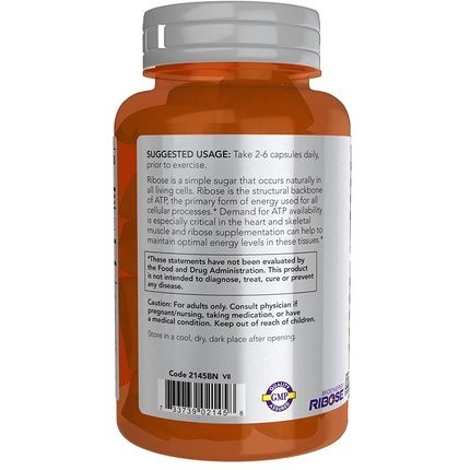 Now Foods Sports D-Ribose 750Mg 120 Vcaps - Image 3