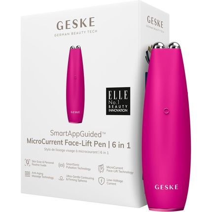 Geske Smartappguided Microcurrent Face Lift Pen 6 In 1 Anti-Aging Device