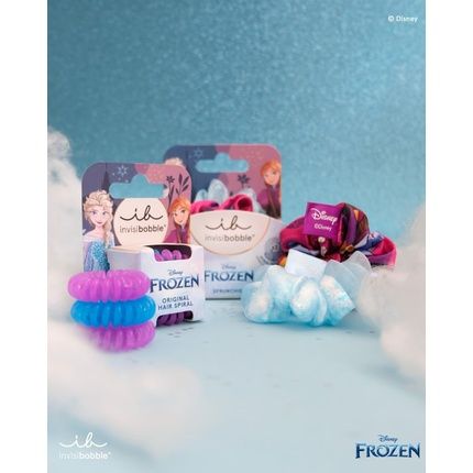 Invisibobble Kids Scrunchie Disney Frozen Colourful & Light Blue Hair Accessories Girls Hair Bobbles Girls Exclusive Scrunchies Set For Children 1 Count - Pack Of 2 - Image 3