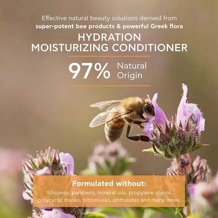 Apivita Hydration Moisturizing Conditioner For All Hair Types With Vitamin E And Hyaluronic Acid 5.07 Fl Oz - Image 3