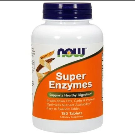 Now Foods Super Enzymes 180 Tablets Supports Healthy Digestion And Gut Health