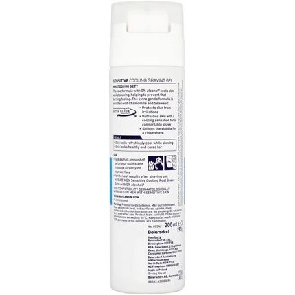 Nivea Men Sensitive Cooling Shaving Gel 200Ml
