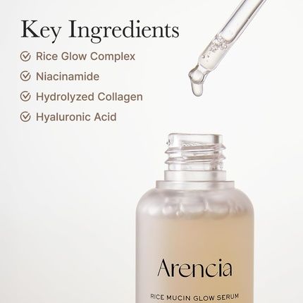 Arencia Rice Mucin Glow Serum Radiant Glow With Collagen And Hyaluronic Acid - Image 3