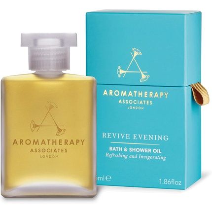 Aromatherapy Associates Revive Evening Bath And Shower Oil 55Ml - Essential Oil Cleanser With Ylang-Ylang, Patchouli, And Sandalwood