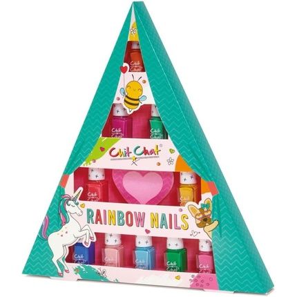 Chit Chat Rainbow Nail Painting Kit For Kids - Pedicure And Manicure Home Makeover