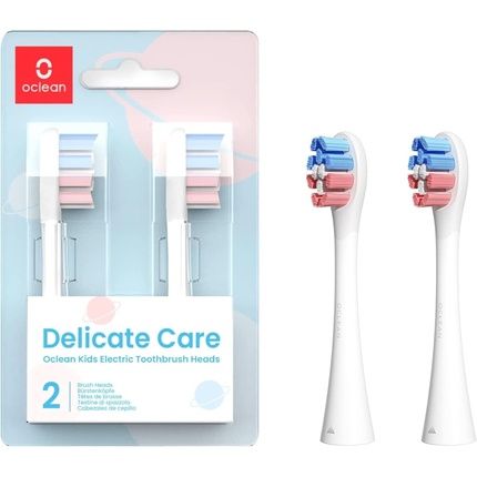 Oclean Replacement Toothbrush Heads For Kids Compatible With All Oclean Electric Handles Fda Approved 2 Pack White Kids Refills