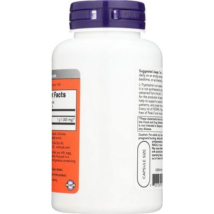 Now Foods L-Tryptophan 500Mg 60 Veg Capsules