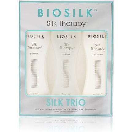 Biosilk Silk Therapy Trio 3 قطع شامبو 7 أونصة، بلسم 7 أونصة، 7 أونصة أصلية