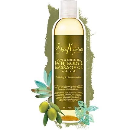 Shea Moisture Olive & Green Tea Bath-Body & Massage Oil For Unisex 8Oz